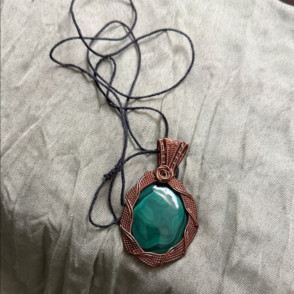 Malichite  Amulet Necklace
